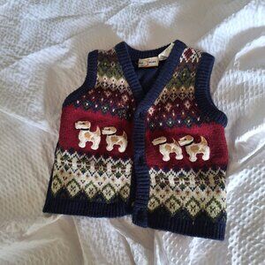 dog button down sweater vest